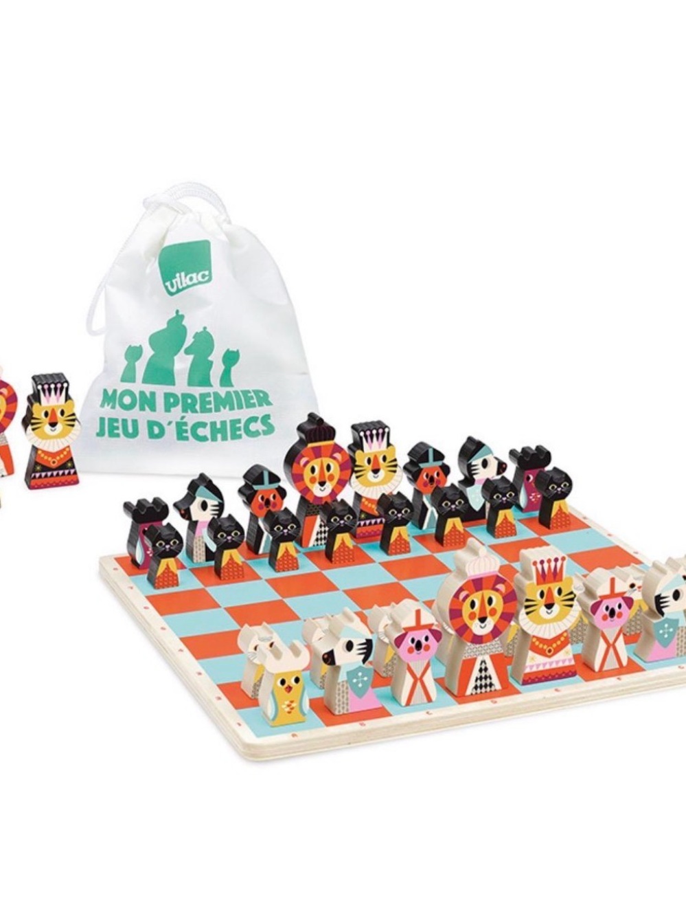 VILAC France 🇫🇷 Animal Wooden Chess Set